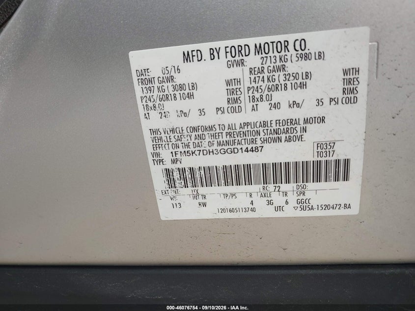 2016 FORD EXPLORER XLT · Photo 9