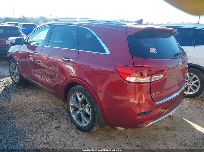Vin: 5xypk4a57gg048917, lot: 46576370, kia sorento 3.3l sx 20163