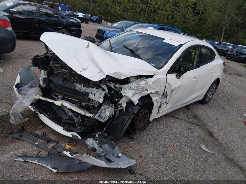 Vin: jm1bm1t75g1293295, lot: 46576498, mazda mazda3 i sport 20162