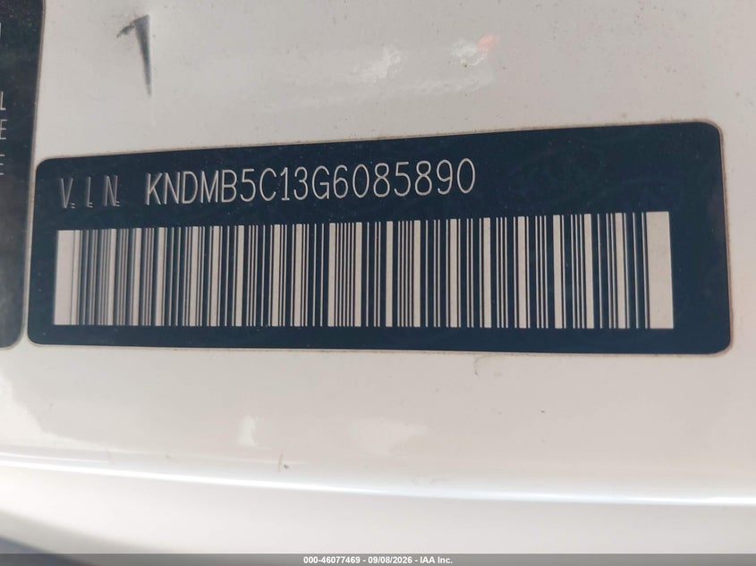 KIA SEDONA 2016 VIN KNDMB5C13G6085890