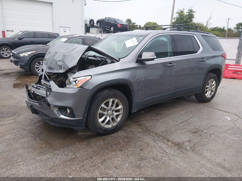 Vin: 1gnergkw0lj222808, lot: 46577018, chevrolet traverse fwd lt cloth 20202