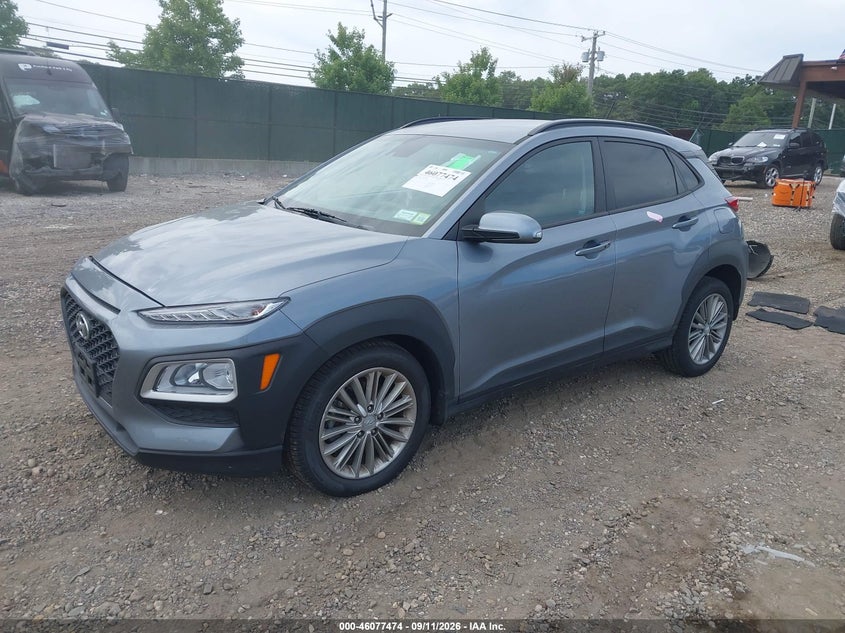 Vin: km8k2caa0mu658956, lot: 46577021, hyundai kona sel 20212