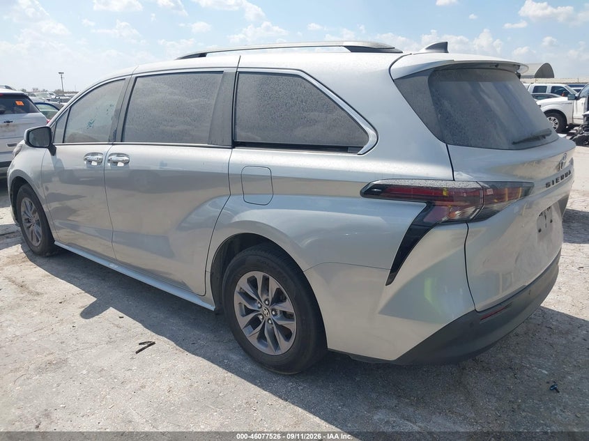 Vin: 5tdyrkec8ps167222, lot: 46577073, toyota sienna xle 20233