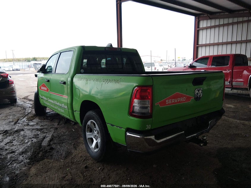 Vin: 1c6srfgt9kn591282, lot: 46577128, ram 1500 tradesman  4x4 5'7 box 20193