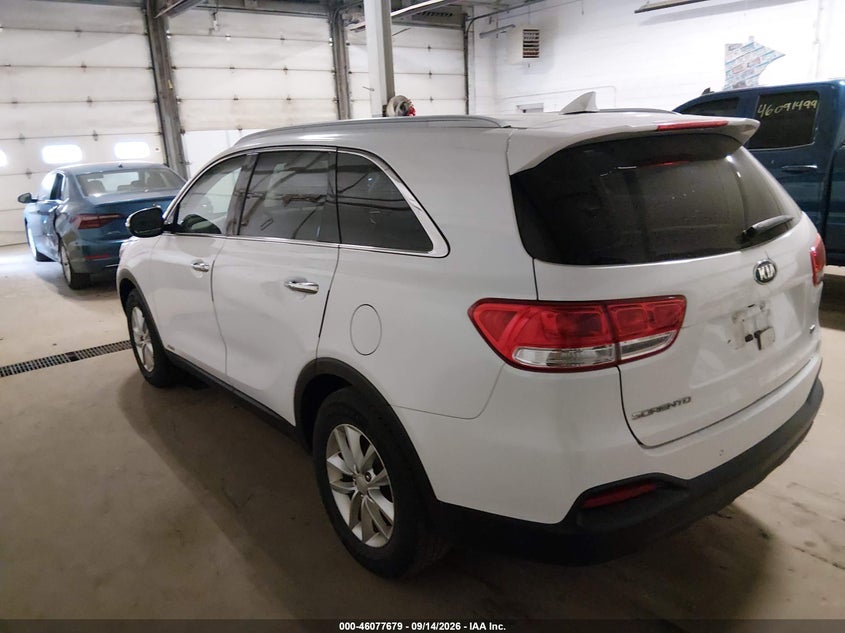 Vin: 5xypgda34gg052634, lot: 46577226, kia sorento 2.4l lx 20163