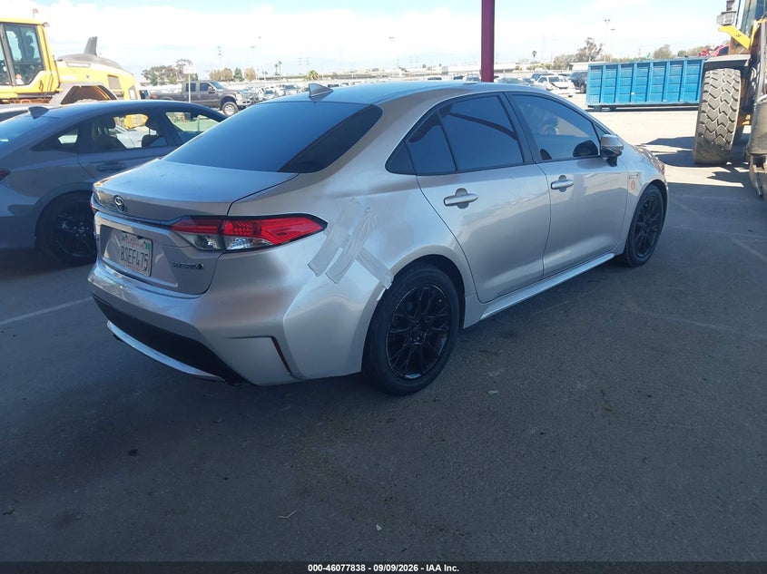 Vin: jtdebrbe4lj017699, lot: 46577385, toyota corolla hybrid le 20204