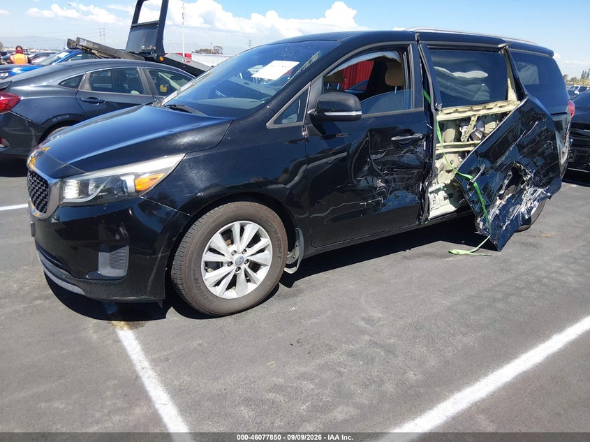 Vin: kndmb5c1xg6197618, lot: 46577397, kia sedona lx 20162