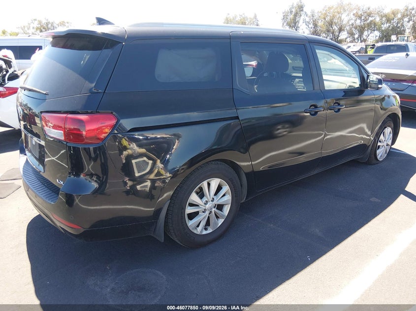 Vin: kndmb5c1xg6197618, lot: 46577397, kia sedona lx 20164