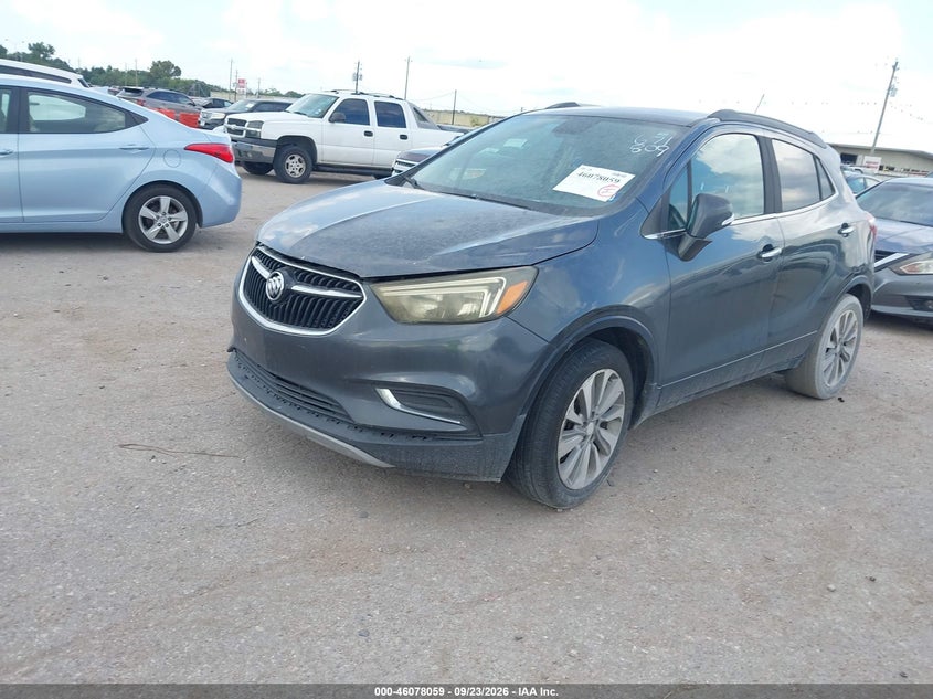 Vin: kl4cjasb7jb671809, lot: 46577606, buick encore preferred 20182