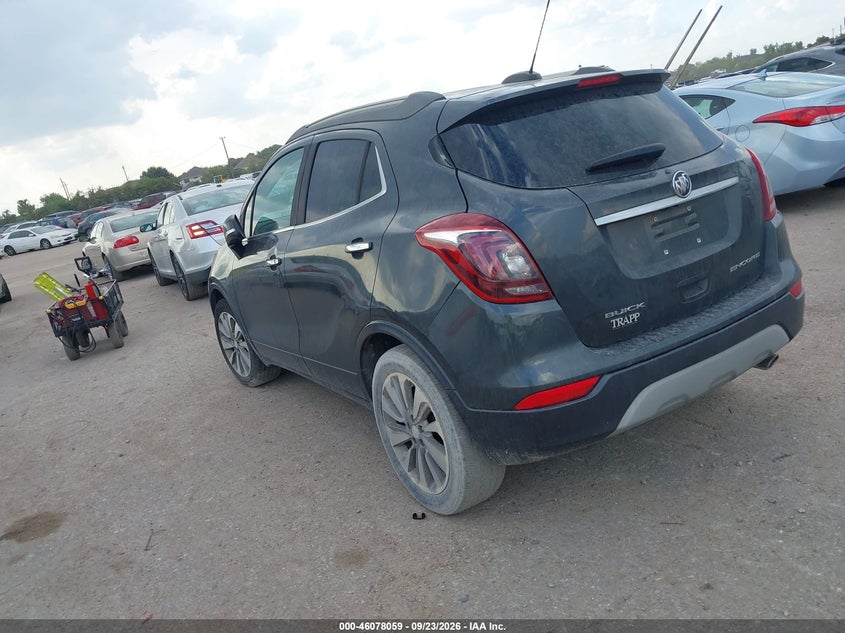 Vin: kl4cjasb7jb671809, lot: 46577606, buick encore preferred 20183