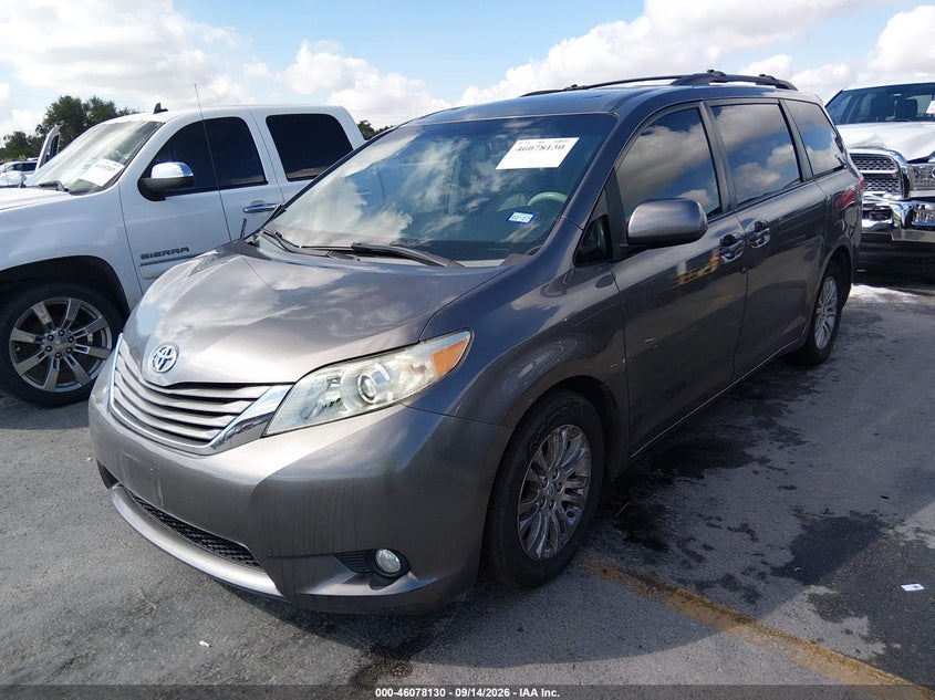 Vin: 5tdyk3dc8bs003375, lot: 46577677, toyota sienna xle v6 20112