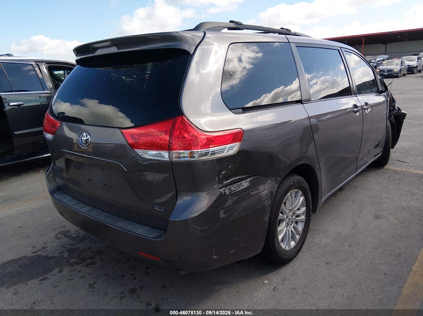 Vin: 5tdyk3dc8bs003375, lot: 46577677, toyota sienna xle v6 20114