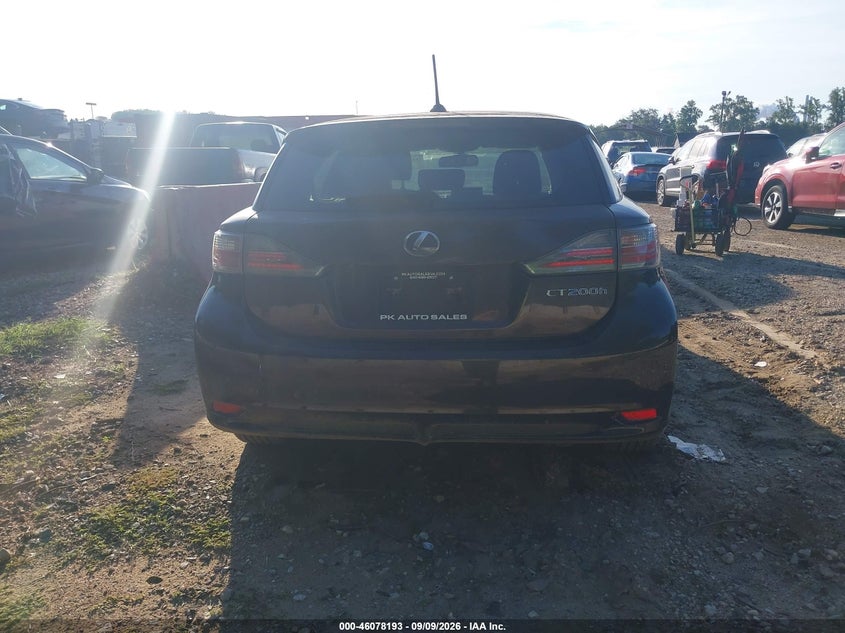 LEXUS CT 200H 2012 VIN JTHKD5BH5C2078293