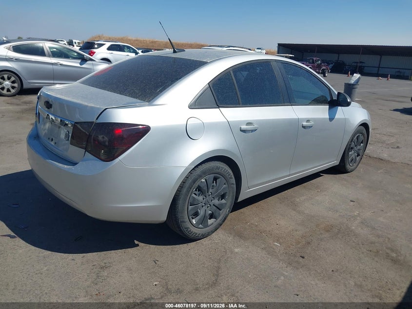 Vin: 1g1pa5sg7d7108351, lot: 46577744, chevrolet cruze ls auto 20134