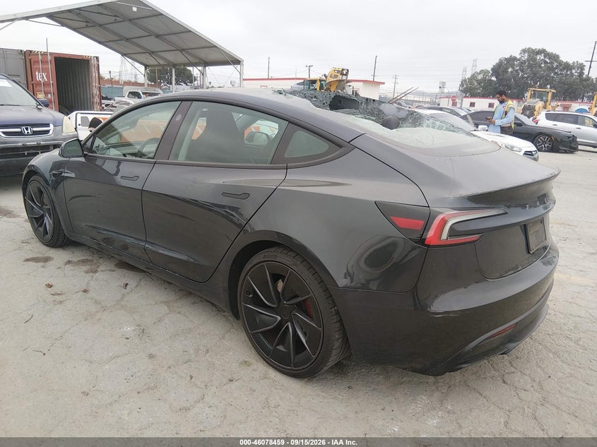 Vin: 5yj3e1et9rf888883, lot: 46578006, tesla model 3 performance all-wheel drive 20243