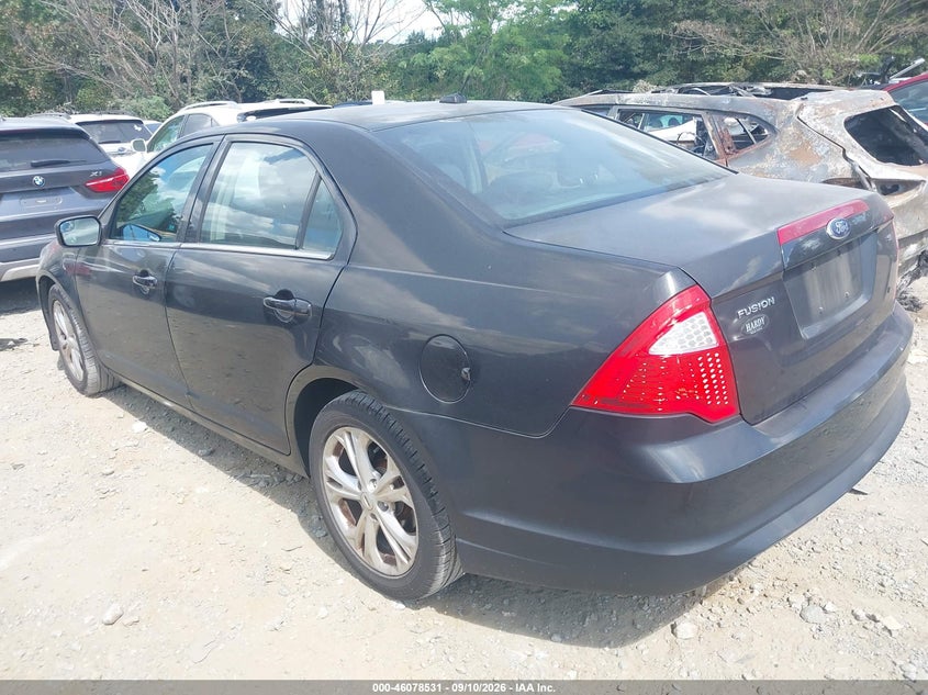 Vin: 3fahp0ha9cr345369, lot: 46578078, ford fusion se 20123