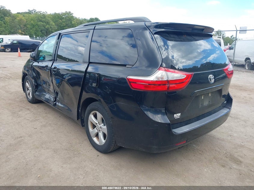 Vin: 5tdkk3dc9fs687333, lot: 46578169, toyota sienna le 8 passenger 20153