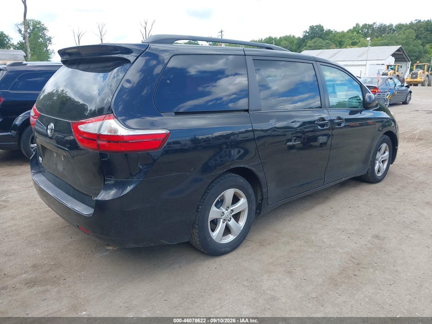 Vin: 5tdkk3dc9fs687333, lot: 46578169, toyota sienna le 8 passenger 20154