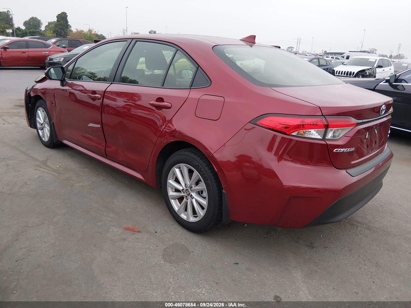 Vin: jtdbcmfe9s3108466, lot: 46578201, toyota corolla hybrid le 20253