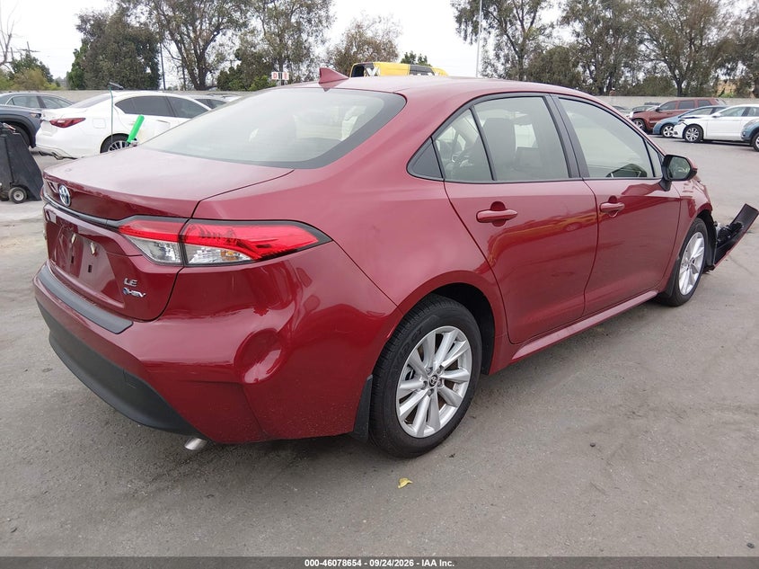 Vin: jtdbcmfe9s3108466, lot: 46578201, toyota corolla hybrid le 20254