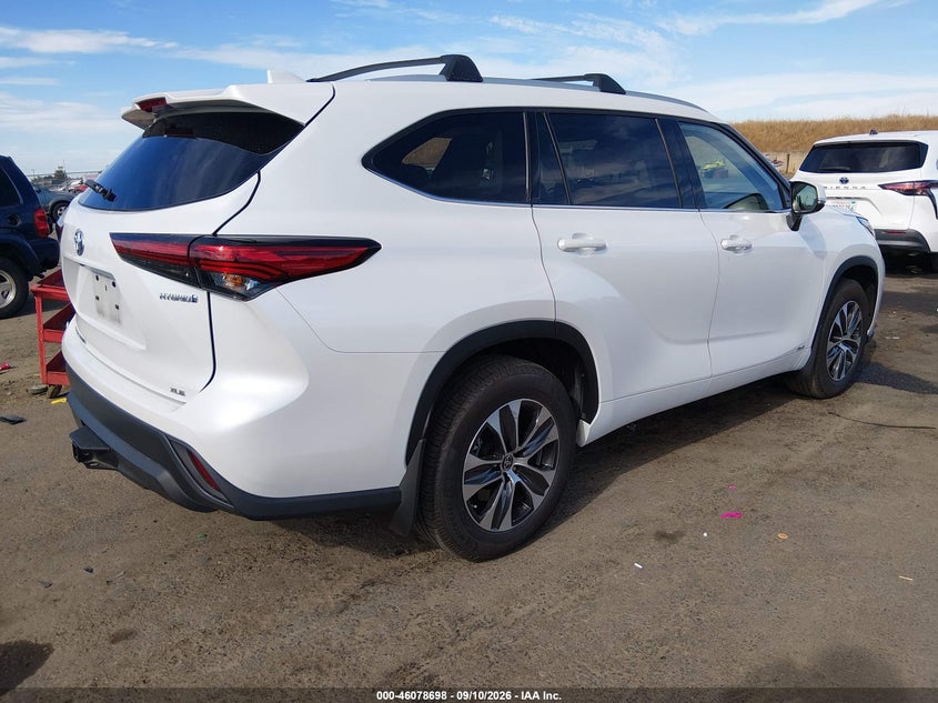 Vin: 5tdhbrch3ns553300, lot: 46578245, toyota highlander hybrid xle 20224