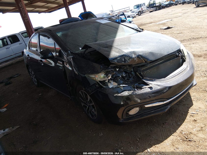 2013 Honda Civic Ex-L, Перед і зад, IAAI, VIN 19XFB2F91DE022933