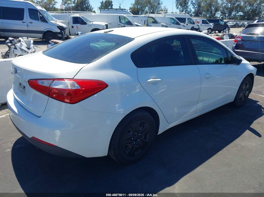 Vin: knafk4a67g5615766, lot: 46578558, kia forte lx 20164