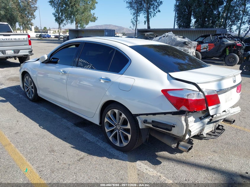 Vin: 1hgcr2f52fa135809, lot: 46578813, honda accord sport 20153