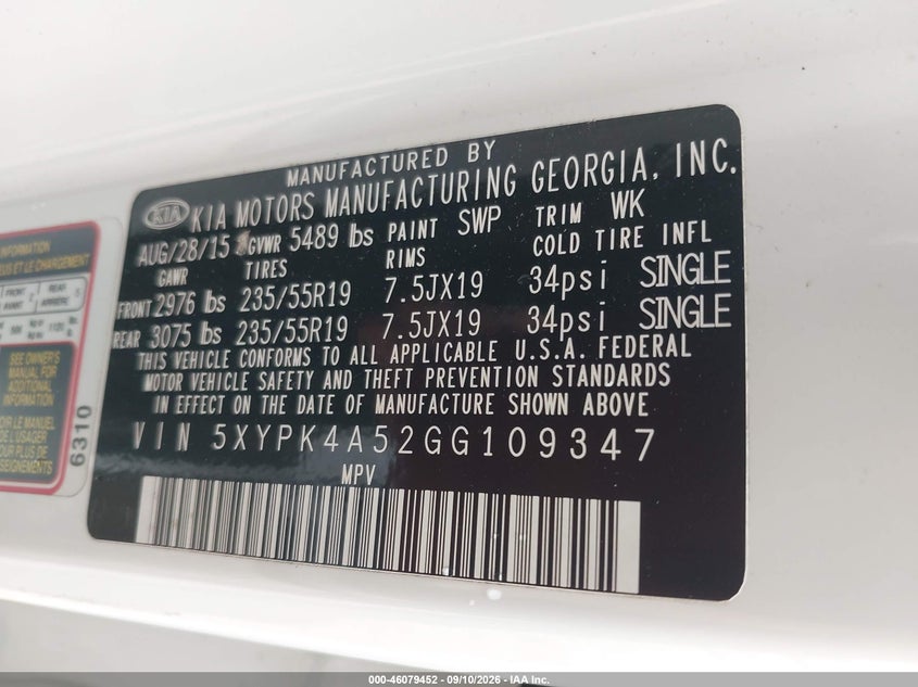 2016 KIA SORENTO 3.3L SX · Фото 9