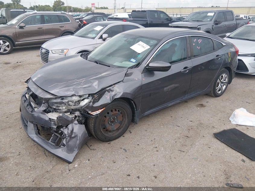 2016 Honda Civic, Front End, IAAI, VIN 19XFC2F55GE023341 — photo 2