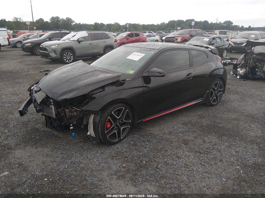 Vin: kmht36ah8nu015448, lot: 46579196, hyundai veloster n 20222