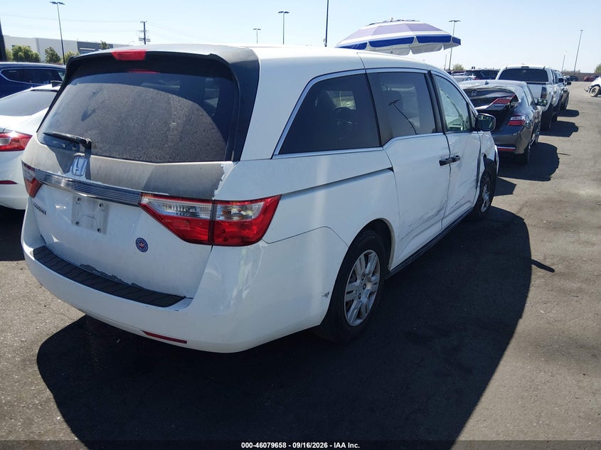 Vin: 5fnrl5h20cb096428, lot: 46579206, honda odyssey lx 20124