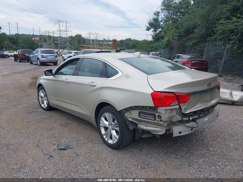 Vin: 2g1125s38f9229987, lot: 46579255, chevrolet impala 2lt 20153