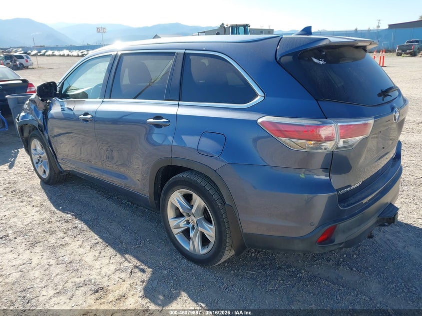 Vin: 5tddkrfh1fs168412, lot: 46579444, toyota highlander limited platinum v6 20153