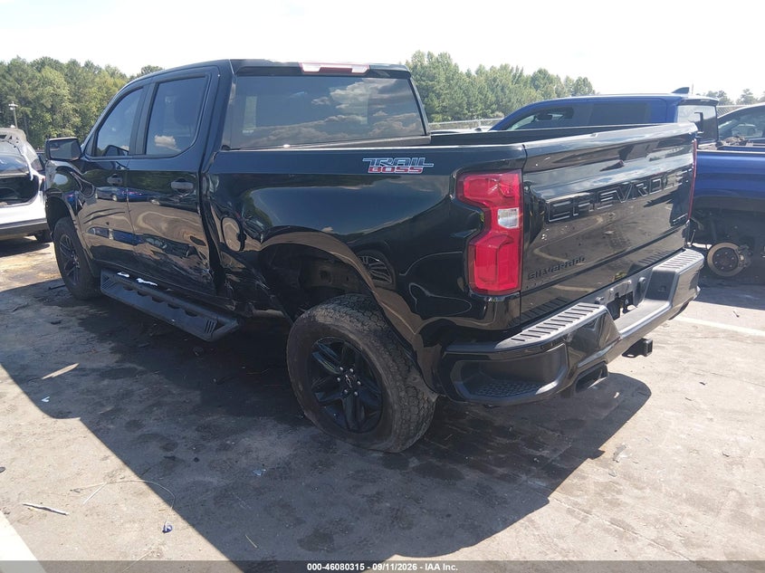 Vin: 1gcpycef3mz447560, lot: 46579863, chevrolet silverado 1500 4wd  short bed custom trail boss 20213
