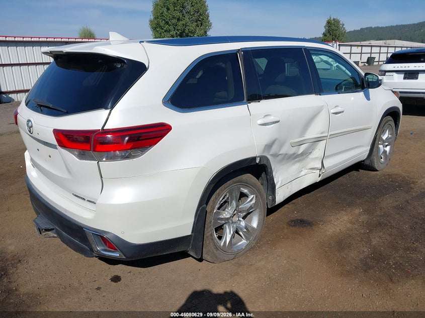 Vin: 5tddzrfh6js881133, lot: 46580176, toyota highlander limited platinum 20184