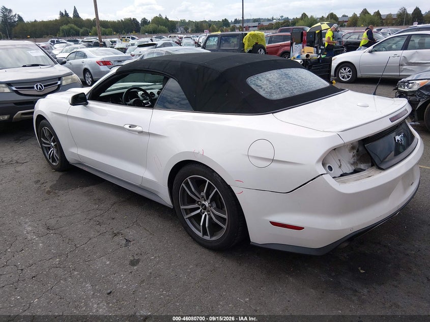 Vin: 1fatp8uh6h5214969, lot: 46580247, ford mustang ecoboost premium 20173