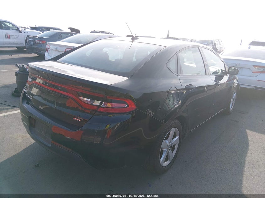 Vin: 1c3cdfbbxfd205513, lot: 46580250, dodge dart sxt 20154