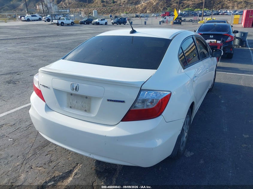 2012 HONDA CIVIC HYBRID auction photo 4