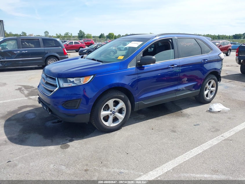 Vin: 2fmtk3g89fbb89478, lot: 46580494, ford edge se 20152