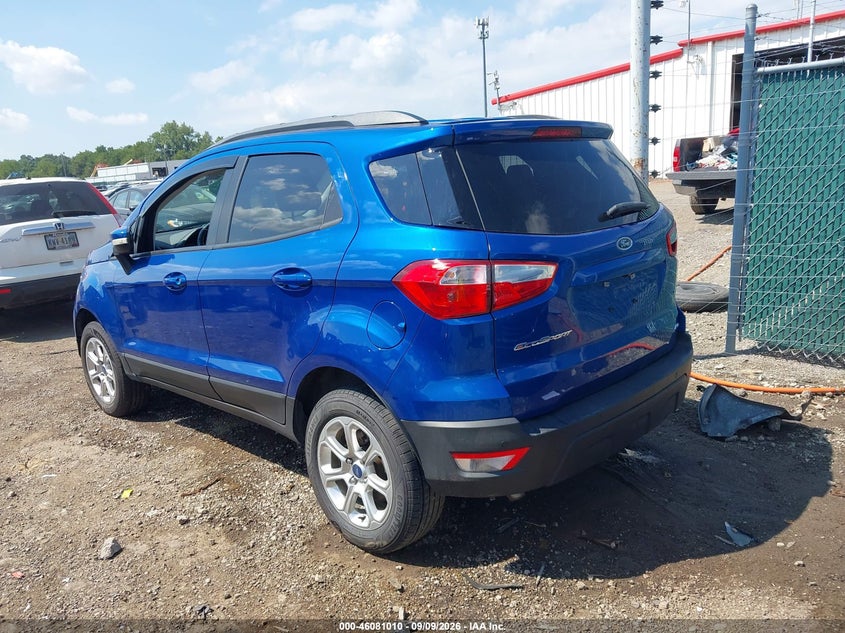 Vin: maj6p1ul2jc248014, lot: 46580557, ford ecosport se 20183