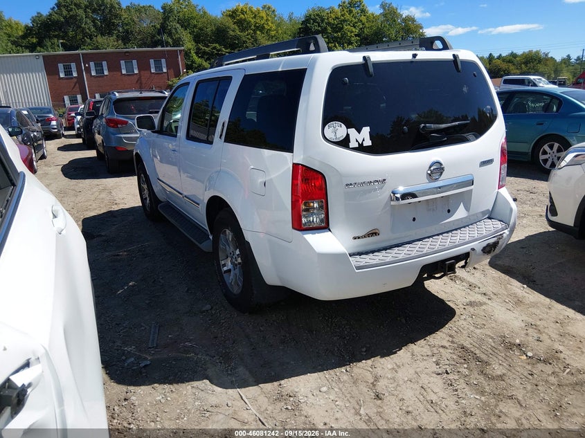 Vin: 5n1ar1nb9cc609418, lot: 46580787, nissan pathfinder silver 20123