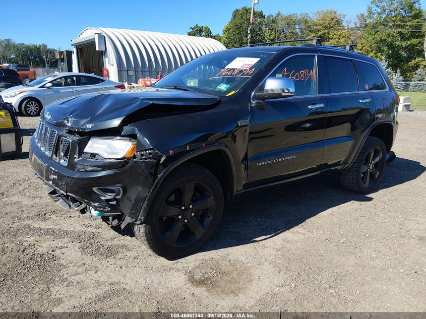 Vin: 1c4rjfct2ec105836, lot: 46580890, jeep grand cherokee overland 20142