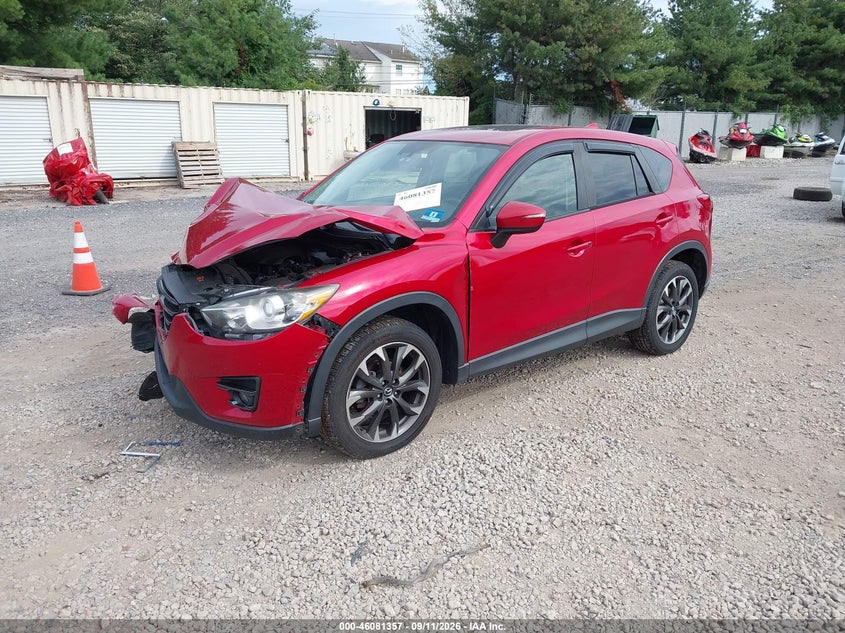 Vin: jm3ke4dy8g0814593, lot: 46580904, mazda cx-5 grand touring 20162