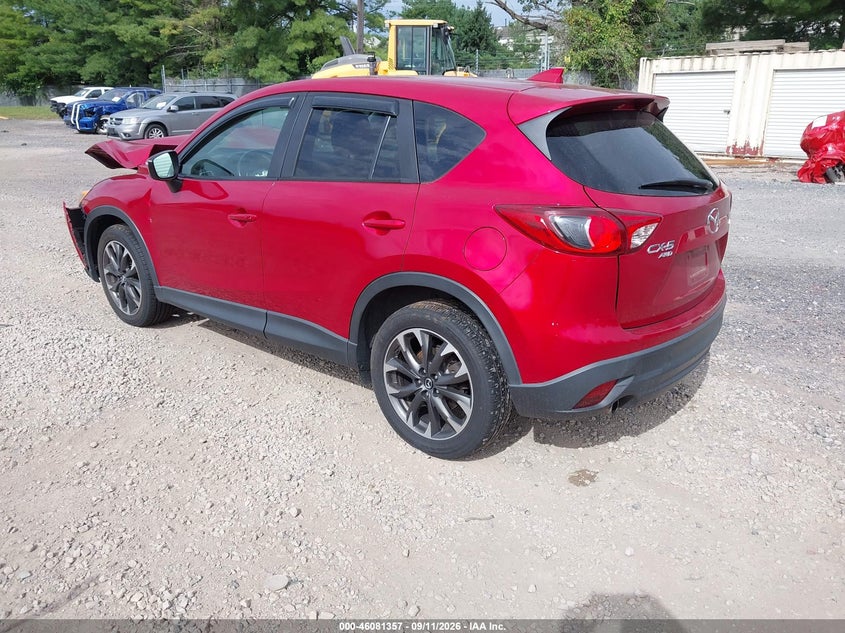 Vin: jm3ke4dy8g0814593, lot: 46580904, mazda cx-5 grand touring 20163