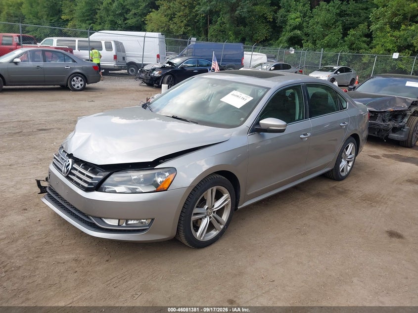 Vin: 1vwcn7a37ec016344, lot: 46580928, volkswagen passat 2.0l tdi sel premium 20142