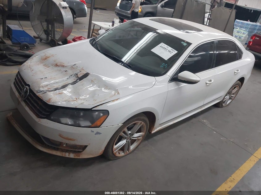 2012 Volkswagen Passat, Front End, IAAI, VIN 1VWCN7A38CC059930 — photo 2