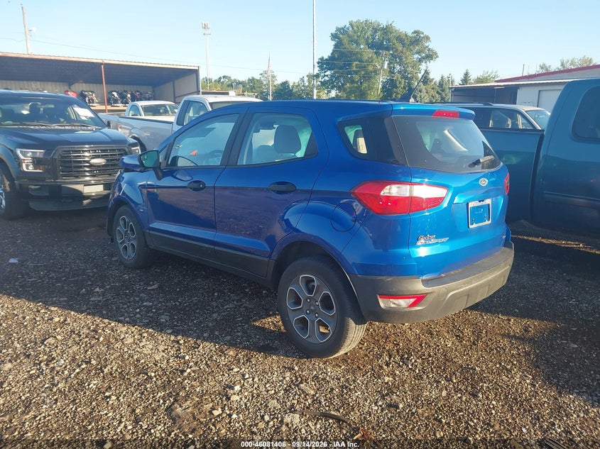 Vin: maj3s2fe3lc355727, lot: 46580953, ford ecosport s 20203