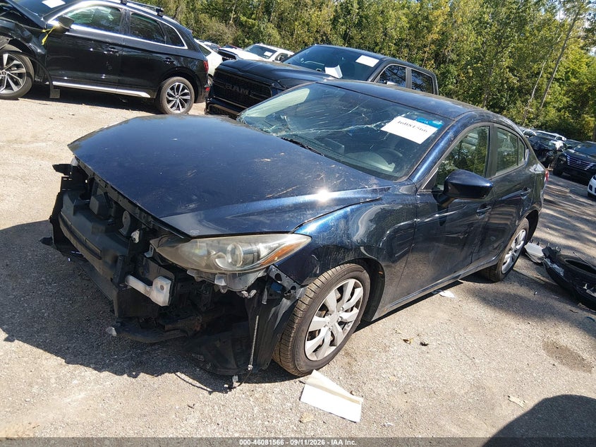 Vin: jm1bm1u79e1173107, lot: 46581113, mazda mazda3 20142