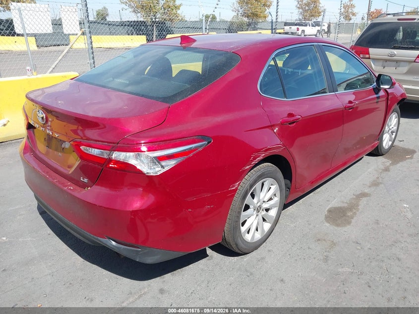 Vin: 4t1c11ak2lu358287, lot: 46581222, toyota camry le 20204
